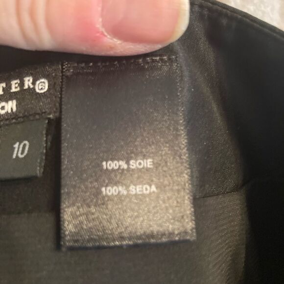 Doncaster Collection pure silk lined skirt w/lace insert - Picture 7 of 8